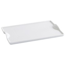 Snack tray Quid Gastro Fun White Ceramic 25,5 x 15,5 cm (6 Units) (Pack 6x)