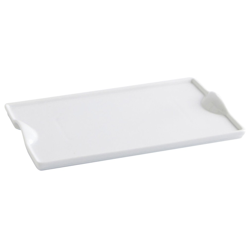 Plateau apéritif Quid Gastro Fun Blanc Céramique 25,5 x 15,5 cm (6 Unités) (Pack 6x)