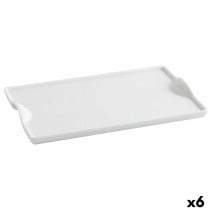 Plateau apéritif Quid Gastro Fun Blanc Céramique 25,5 x 15,5 cm (6 Unités) (Pack 6x)