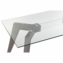 Dining Table DKD Home Decor Crystal Grey Transparent MDF Wood (160 x 90 x 75 cm)