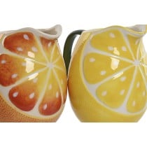 Pichet Home ESPRIT Grès Moderne Citron Orange (2 Unités)