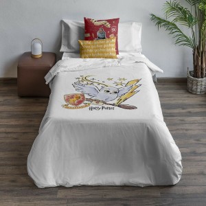 Housse de Couette Harry Potter Hedwig Multicouleur 175 Fils 140 x 200 cm Lit 1 persone