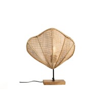 Desk lamp Romimex Natural Rattan 30 x 30 x 15 cm