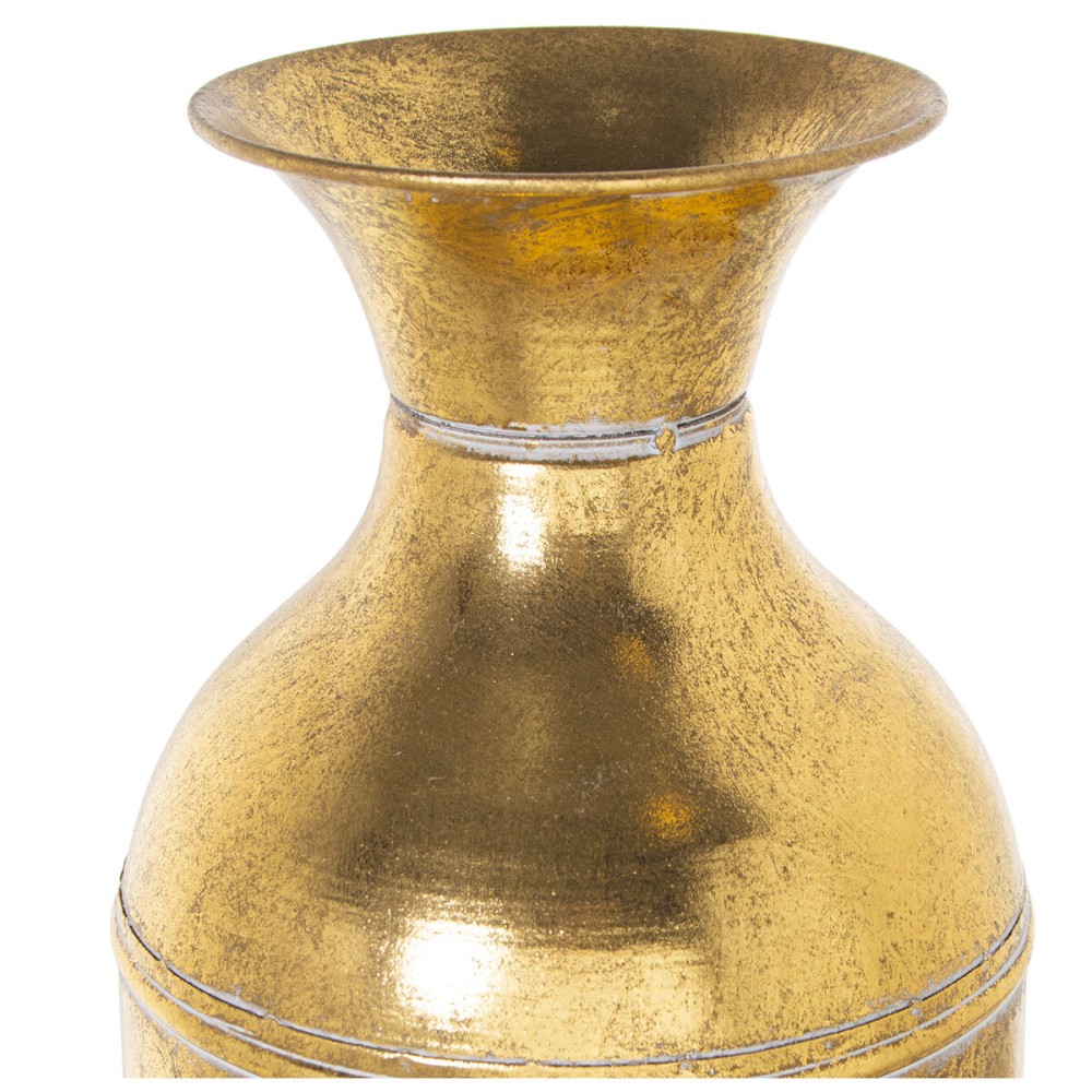 Floor vase Alexandra House Living Golden Metal 14 x 14 x 81 cm