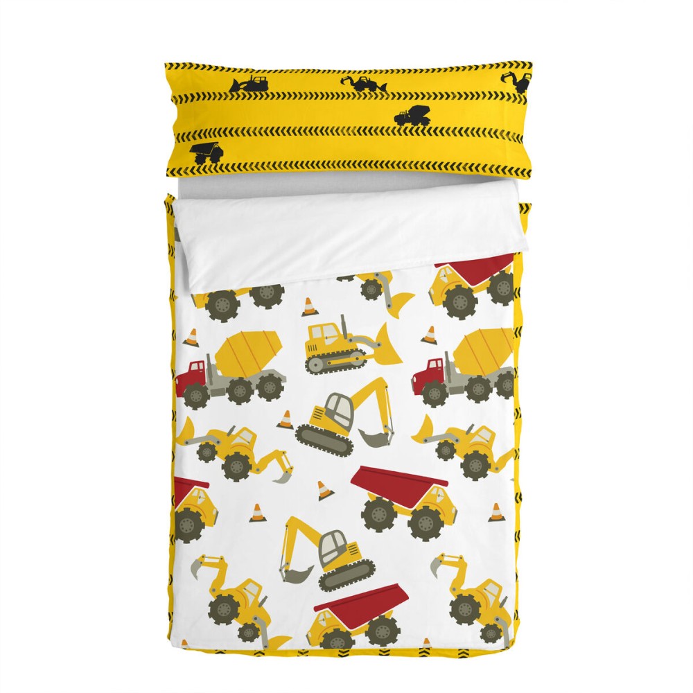 Quilted Zipper Bedding HappyFriday Mr Fox Machinery Multicolour 105 x 200 cm