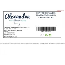 Centerpiece Alexandra House Living White Silver 35 x 11 x 5 cm