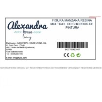 Decorative Figure Alexandra House Living Multicolour Acrylic Plastic Melamin Apple 12 x 11 x 13 cm