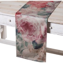 Chemin de Table Alexandra House Living Rose Textile 180 x 30 cm Velours Floral