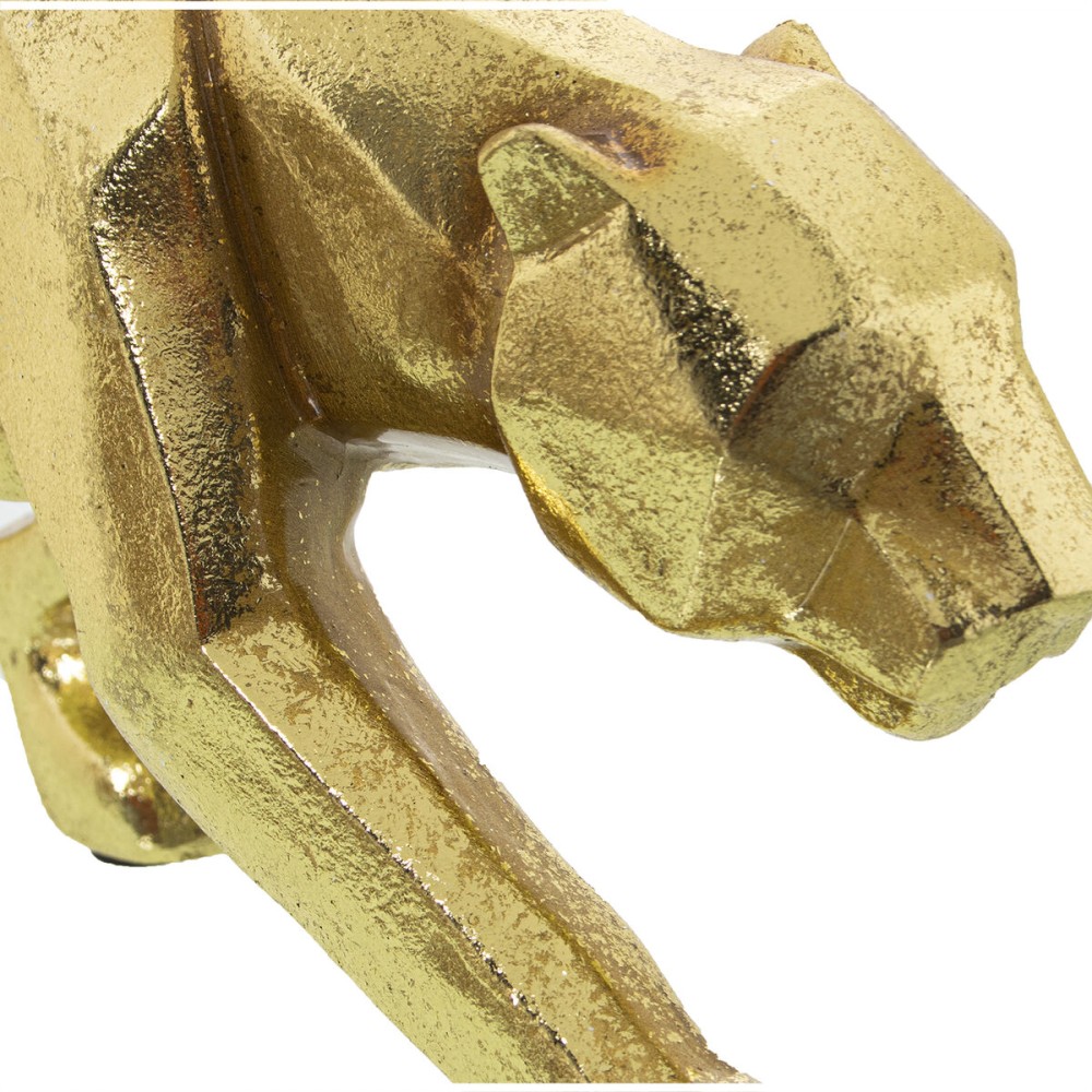 Decorative Figure Alexandra House Living Golden Plastic Panther 10 x 16 x 44 cm