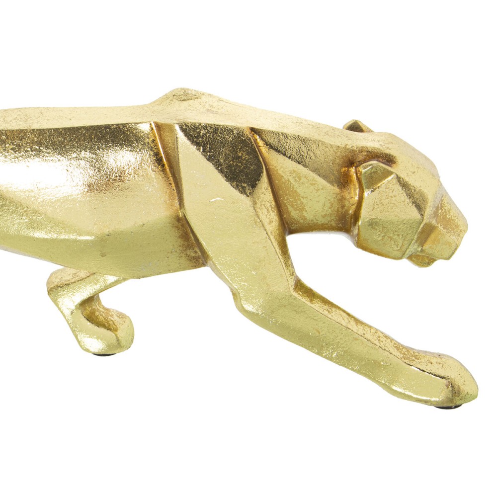 Deko-Figur Alexandra House Living Gold Kunststoff Panther 10 x 16 x 44 cm