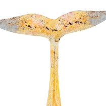 Decorative Figure Alexandra House Living Yellow Iron Whale 47 x 26 x 29 cm