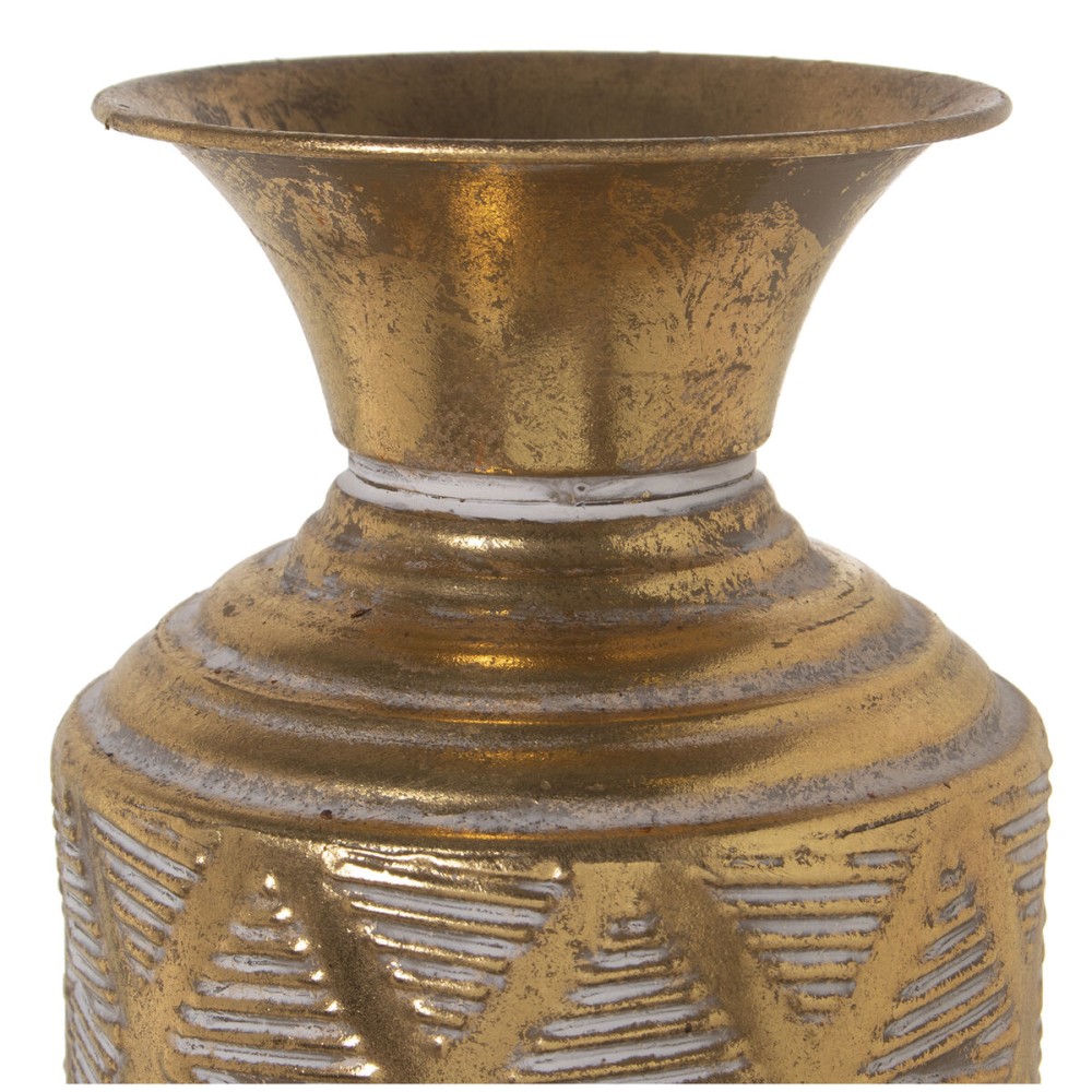 Vase Alexandra House Living Golden Metal 13 x 13 x 76 cm