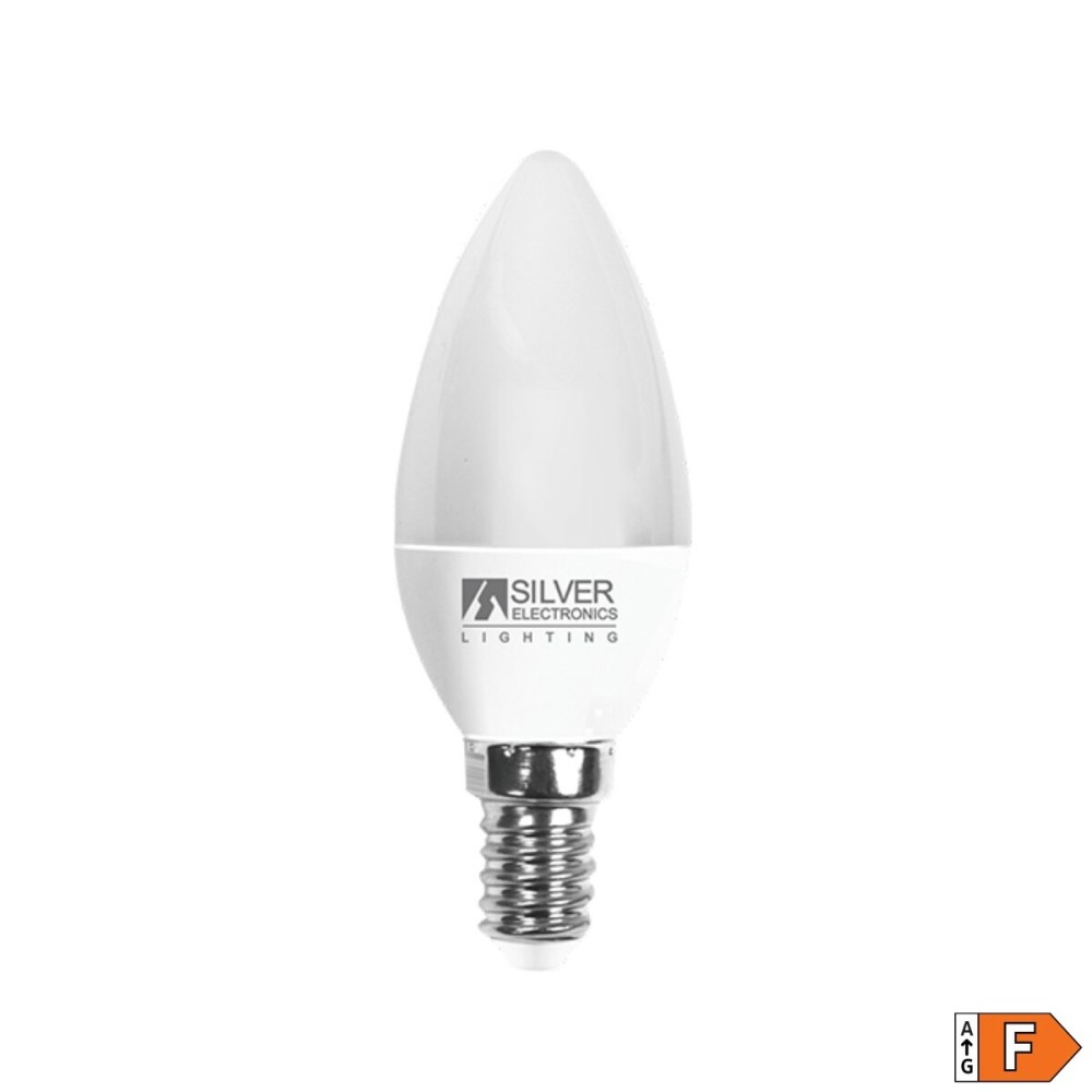 Candle LED Light Bulb Silver Electronics White light 6 W 5000 K