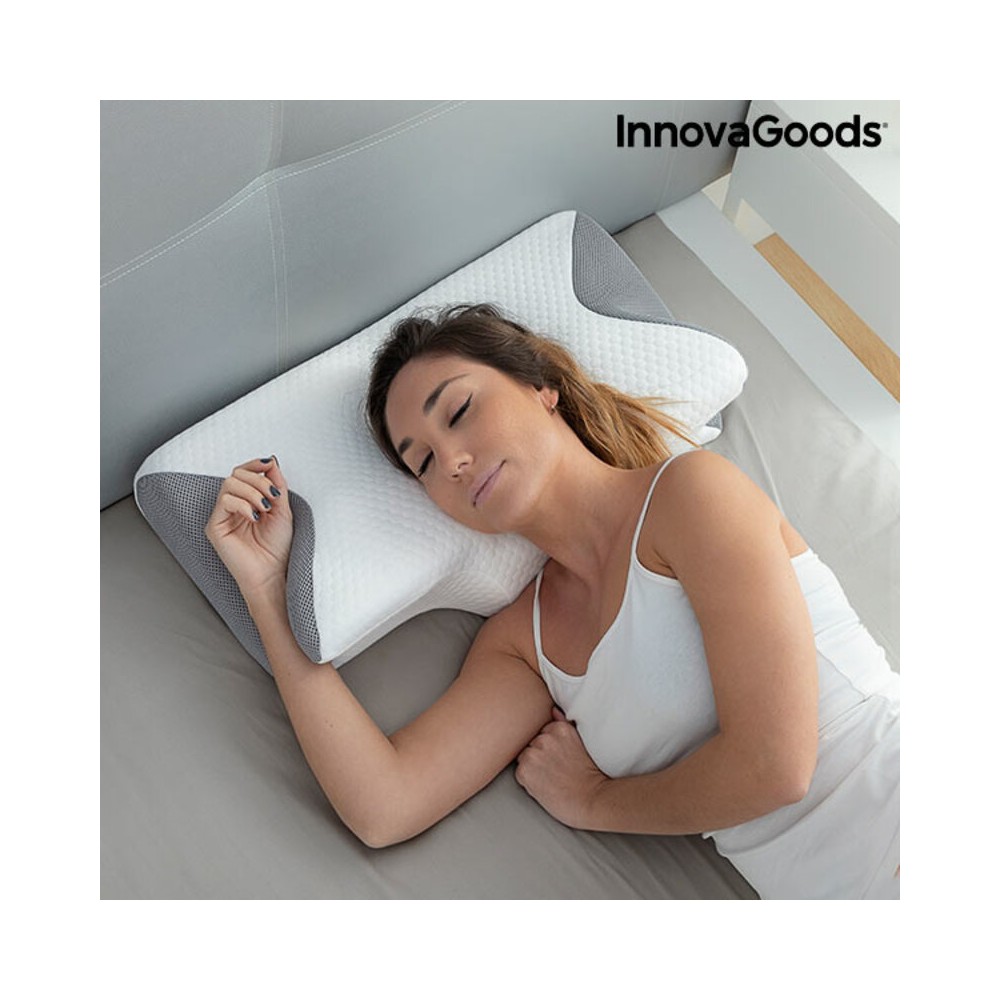 Nacken-Kissen, viskoelastisch, ergonomisch geformt Conforti InnovaGoods MEMORY FOAM PILLOW (Restauriert A)