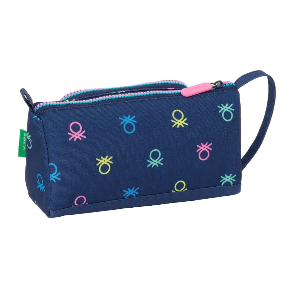 Trousse d'écolier Benetton Cool Blue marine 20 x 11 x 8.5 cm