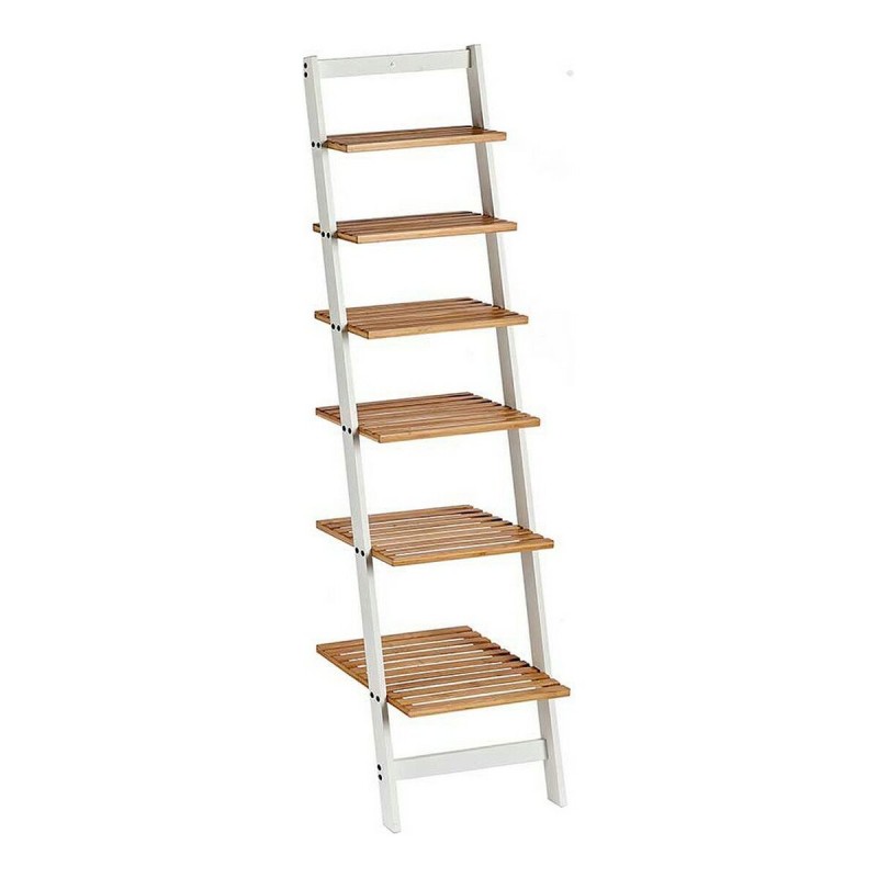 Shelves Brown White Bamboo (35 x 165 x 42 cm)