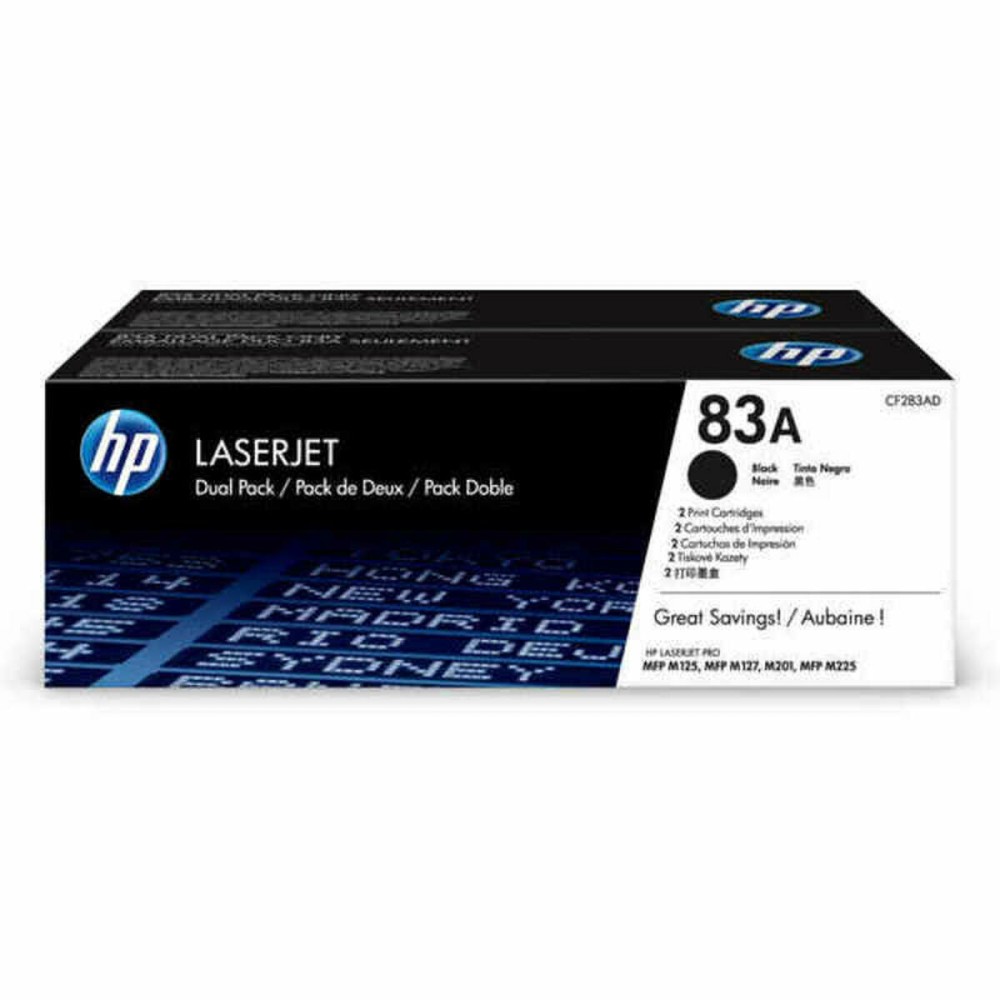 Toner HP 83A Noir (2 Unités)