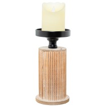 Candleholder Alexandra House Living Brown Black Wood 11 x 23 x 11 cm