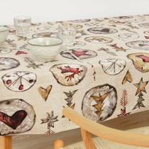 Fleckenabweisende geharzte Tischdecke Belum Wooden Christmas Bunt 300 x 150 cm