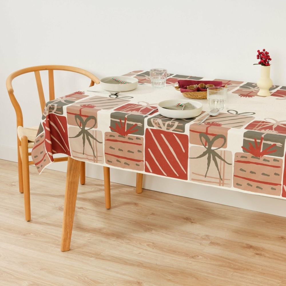 Stain-proof resined tablecloth Belum Christmas Present  White Red Green 200 x 150 cm