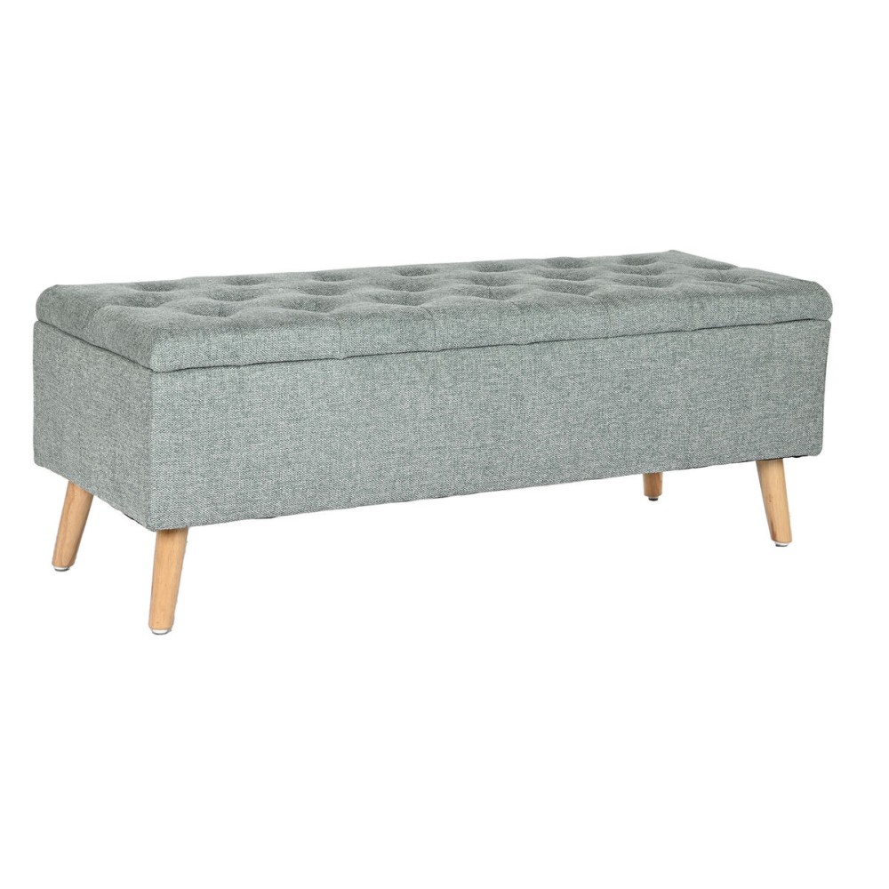 Banquette Home ESPRIT Noir Vert Naturel Bois 114 x 44 x 42 cm