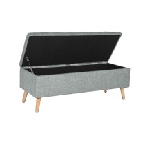 Hocker Home ESPRIT Schwarz grün natürlich Holz 114 x 44 x 42 cm