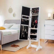 Armoire à Bijoux sur Pied avec Miroir et LED Jewight InnovaGoods