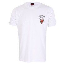 Short Sleeve T-Shirt Stranger Things Helfire Club White Unisex