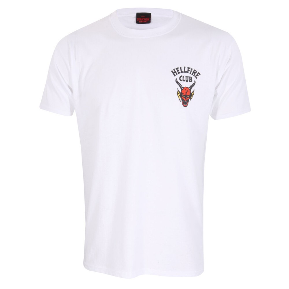 T shirt à manches courtes Stranger Things Helfire Club Blanc Unisexe