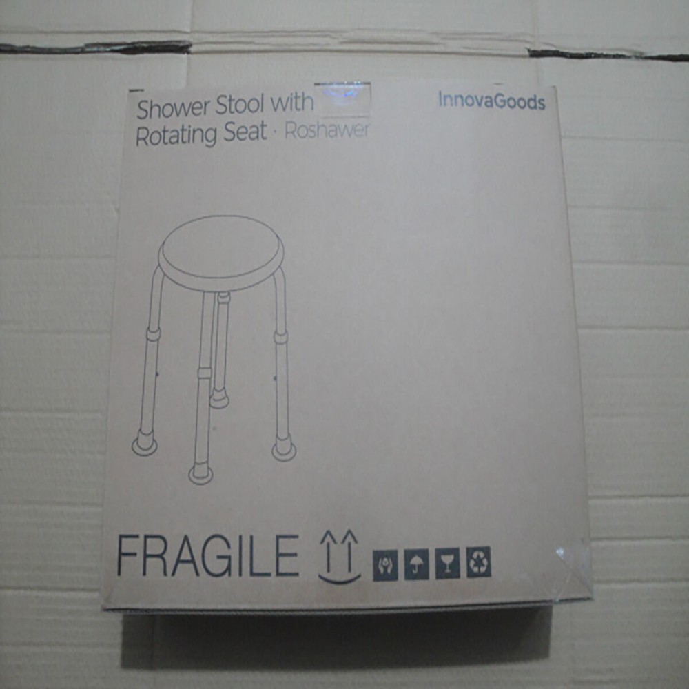 Rotating and Adjustable Bathroom Stool Roshawer InnovaGoods