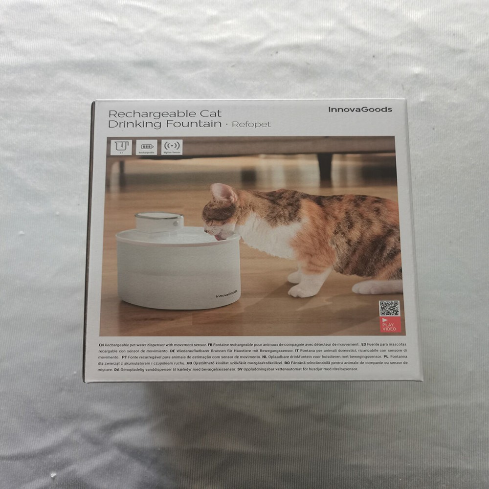 Fontaine pour Chats Rechargeable avec Détecteur Refopet InnovaGoods