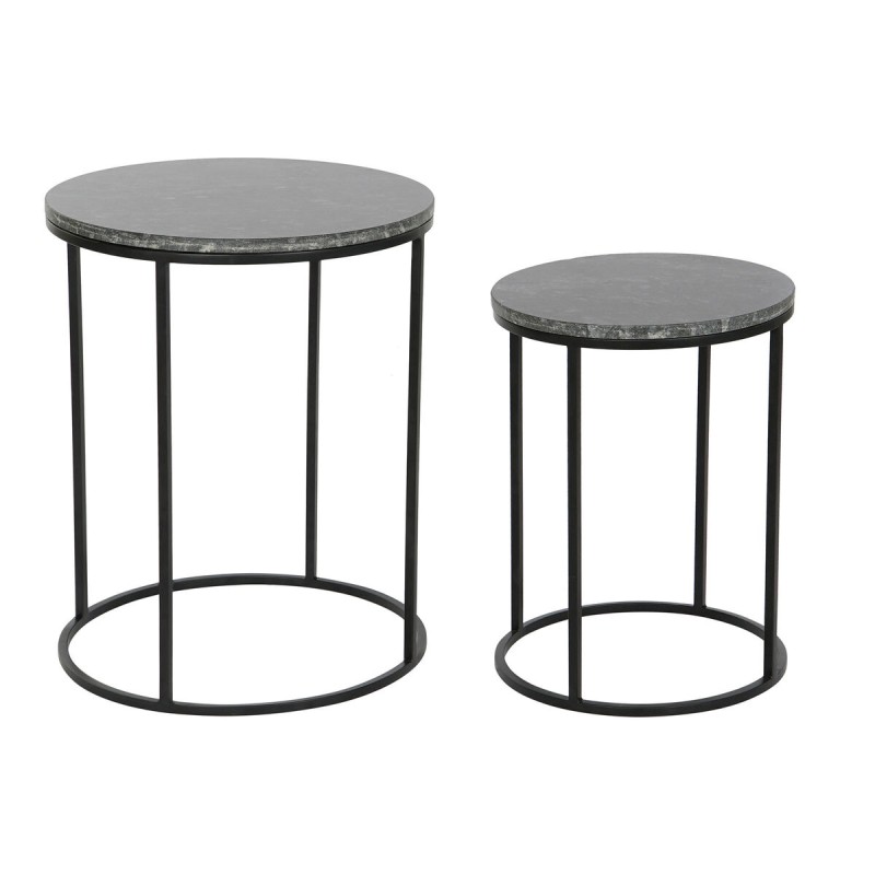 Jeu de 2 tables DKD Home Decor Noir 46 x 46 x 58 cm