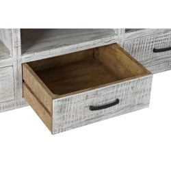 Meubles de télévision DKD Home Decor 158 x 50 x 54 cm Blanc Bois de manguier