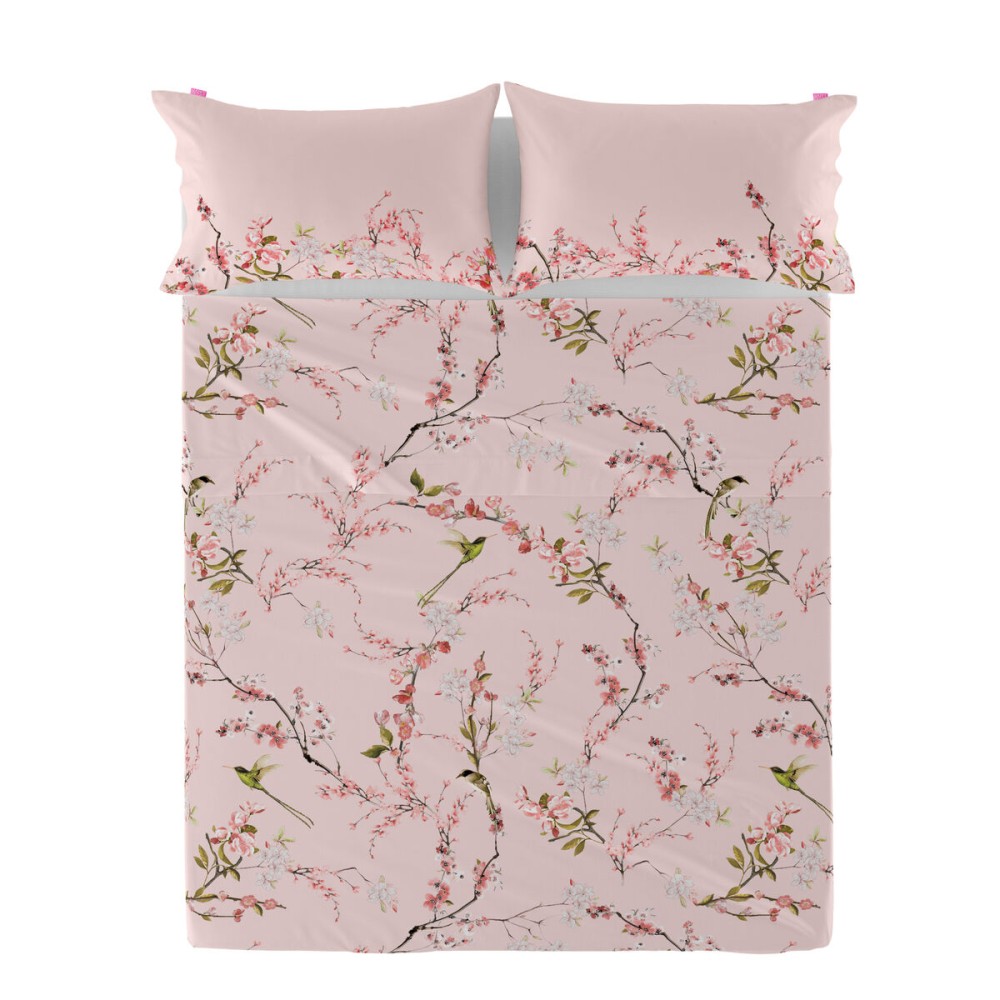 Oberlaken HappyFriday Chinoiserie rose Bunt 260 x 270 cm (asiatico/oriental)