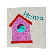 Canvas HappyFriday Moshi Moshi House Multicolour 27 x 27 cm