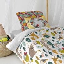 Duvet cover set HappyFriday Moshi Moshi Harvestwood Multicolour Single 2 Pieces