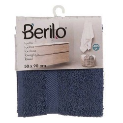 Bath towel Berilo 5312 Blue 80 % cotton 20 % Polyester 50 x 90 cm 50 x 0,5 x 90 cm (6 Units)