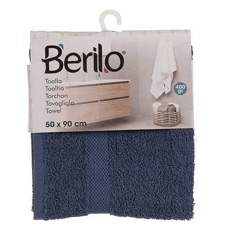 Badetuch Berilo 5312 Blau 80 % Baumwolle 20 % Polyester 50 x 90 cm 50 x 0,5 x 90 cm (6 Stück)