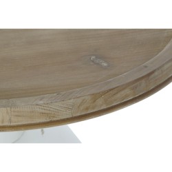 Table d'appoint DKD Home Decor Blanc Naturel Métal Sapin 61,5 x 61,5 x 51 cm