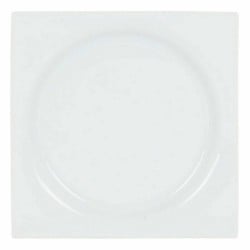 Dessert dish Inde Zen Porcelain White 18 x 18 x 2,5 cm (6 Units)