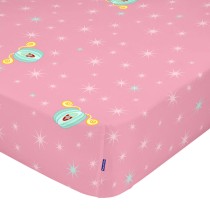 Drap housse HappyFriday MR FOX Multicouleur Rose 70 x 140 x 14 cm