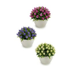 Plante décorative Fleurs Plastique 14 x 12,5 x 14 cm (12 Unités)