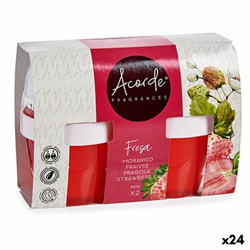 Lot de désodorisants Acorde 1165-FRESA Fraise Gel (24 Unités)