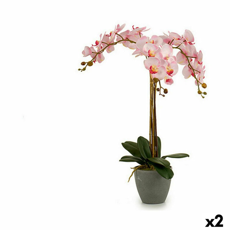 Dekorationspflanze Orchidee Kunststoff 29 x 78 x 35 cm (2 Stück)