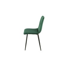 Chair Romimex Green Velvet Metal 45 x 89 x 55 cm