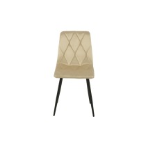 Chair Romimex Beige Velvet Metal 45 x 89 x 55 cm