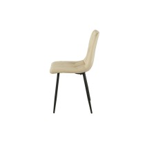 Chair Romimex Beige Velvet Metal 45 x 89 x 55 cm