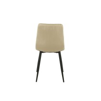 Chair Romimex Beige Velvet Metal 45 x 89 x 55 cm