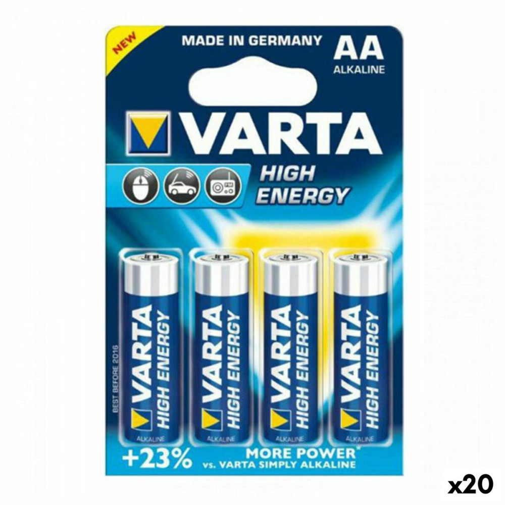 Pile Alcaline Varta AA LR06 1,5 V 2930 mAh 1,5 V (20 Unités)