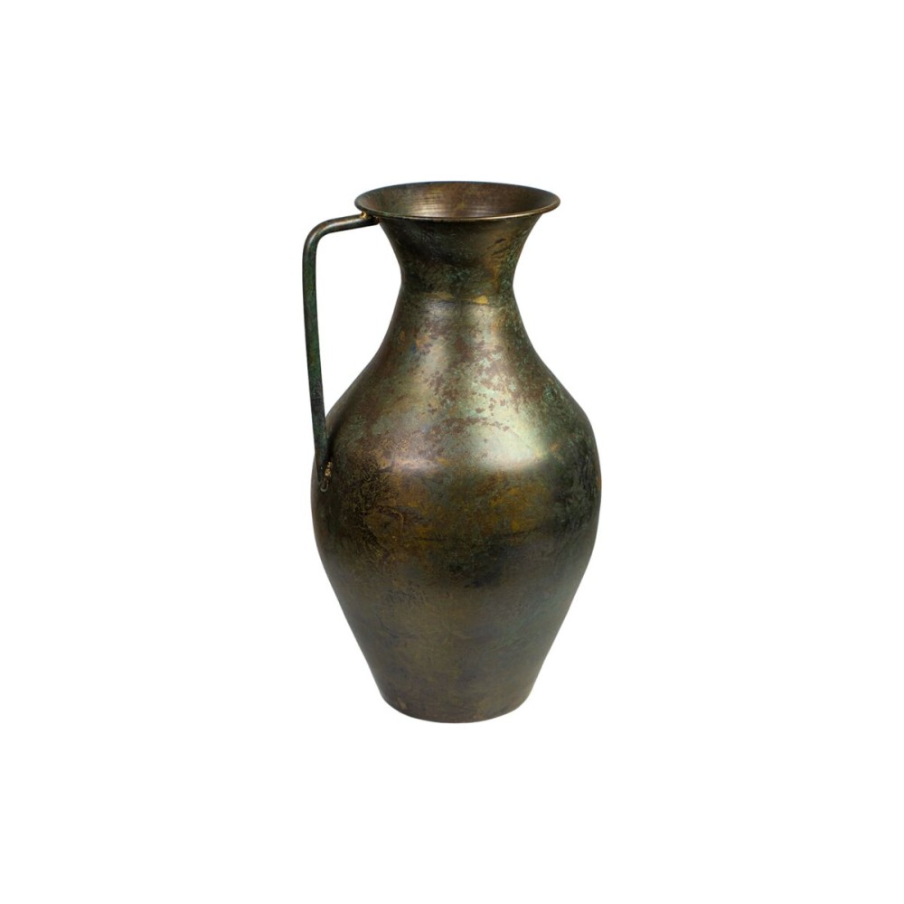 Vase Romimex Antique Brown Metal 22 x 39 x 22 cm With handle